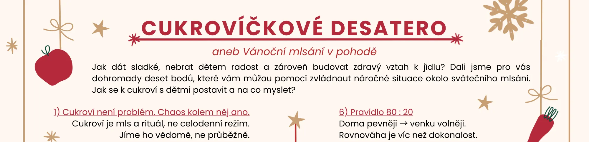 Cukrovíčkové desatero